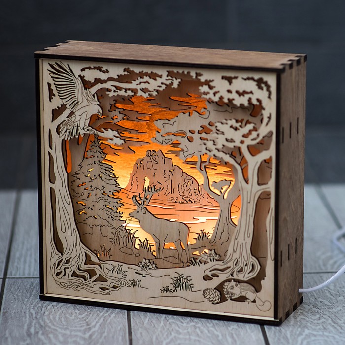 Светильник настольный "Природа" 2,8W LED 8x24x24см