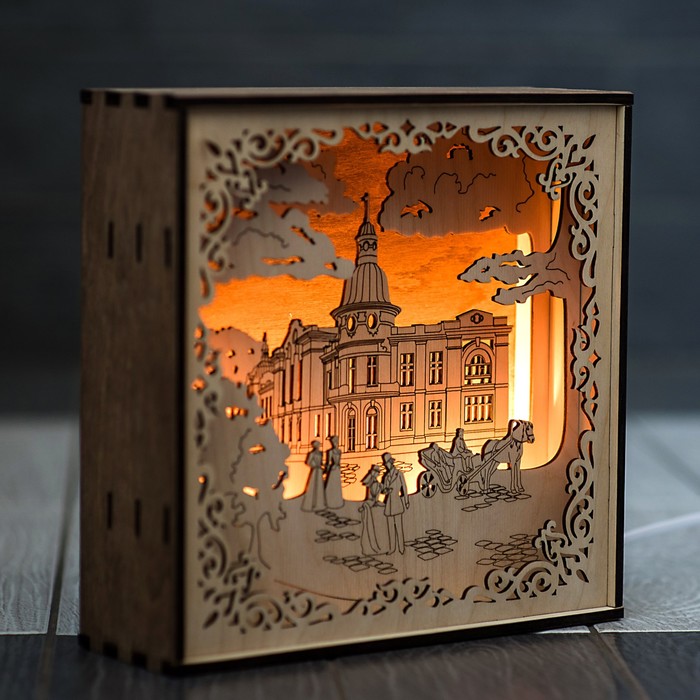 Светильник настольный "Город" 2,8WLED 8x24x24см