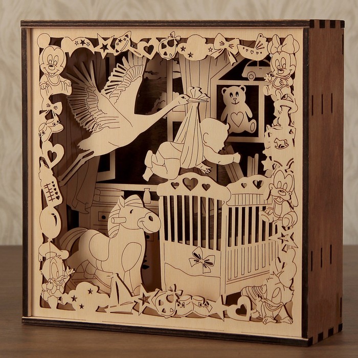 Светильник настольный "Новорожденный" 2,8W LED 8x24x24см