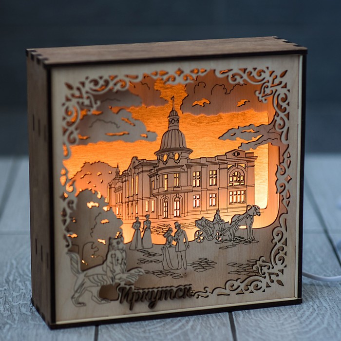 Светильник настольный "Иркутск-Русско-Азиатский Банк" 2,8W LED 8x24x24см