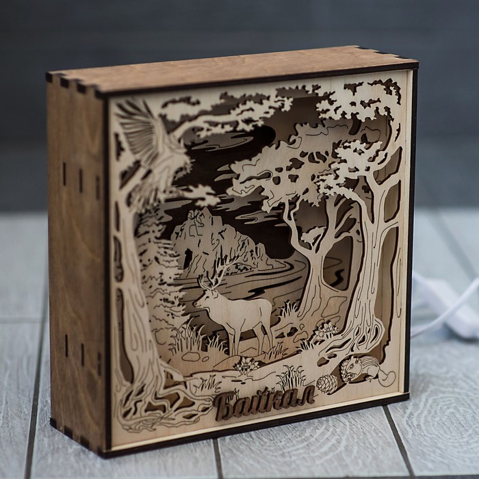 Светильник настольный "Байкал-Шаманка" 2,8W LED 8x24x24см