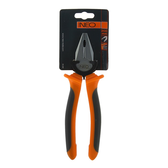 Плоскогубцы комбинированные, NEO, 200 мм, твердость режущих поверхностей 55-60 HRC