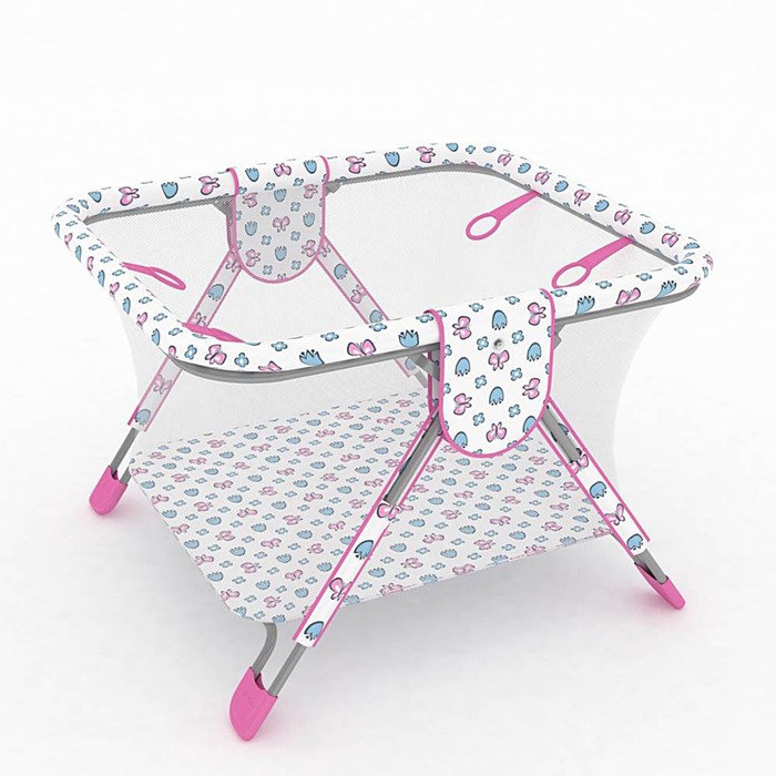 Манеж детский «Фея Книжка Экстра», цвет розовый