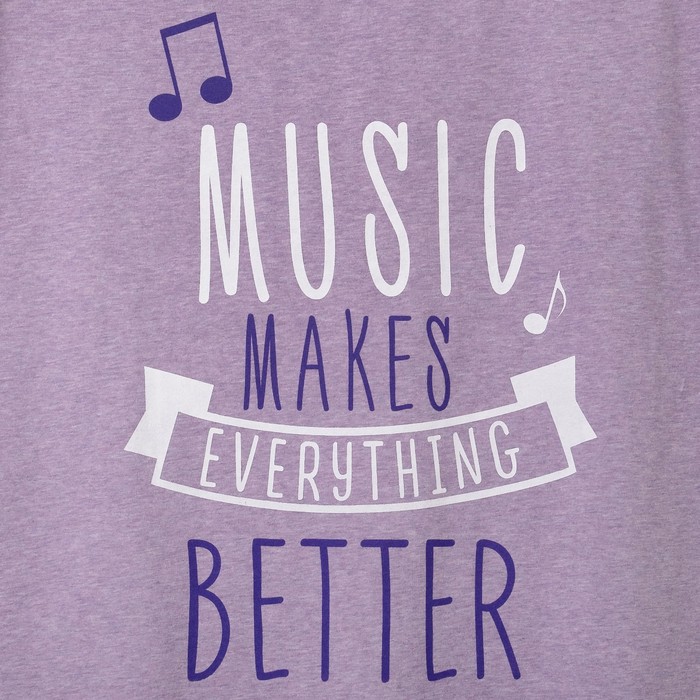 Майка удлинённая женская KAFTAN "Melody" лиловая, р-р 42-44, 100% хлопок