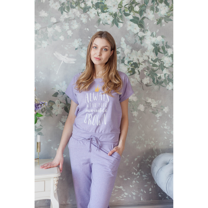 Толстовка женская без рукавов KAFTAN "Melody" лиловая, р-р 46-48, 100% хлопок