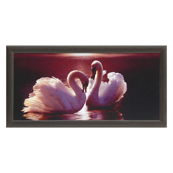 картина "Лебеди" 38х75 см МДФ