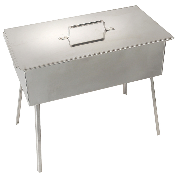 Коптильня двухъярусная на ножках 500х270х175, 0,8 мм, нержавеющая сталь