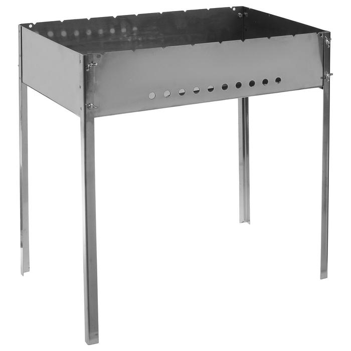 Мангал размер 620х350х620, нержавейка, 6 шампуров, толщина 1,5 мм