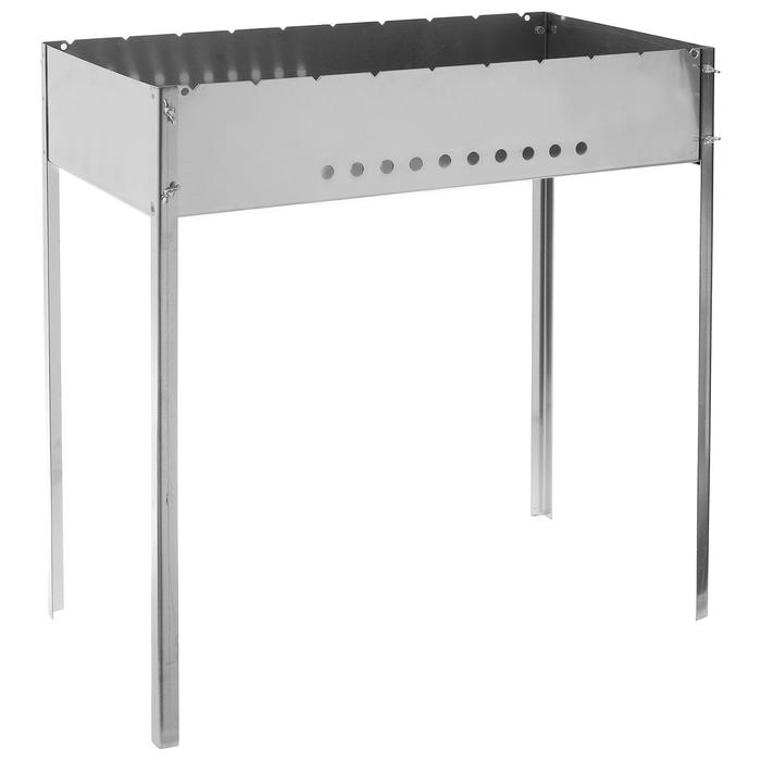 Мангал размер 700х300х70 нержавейка, 9 шампуров, толщина 1,5 мм