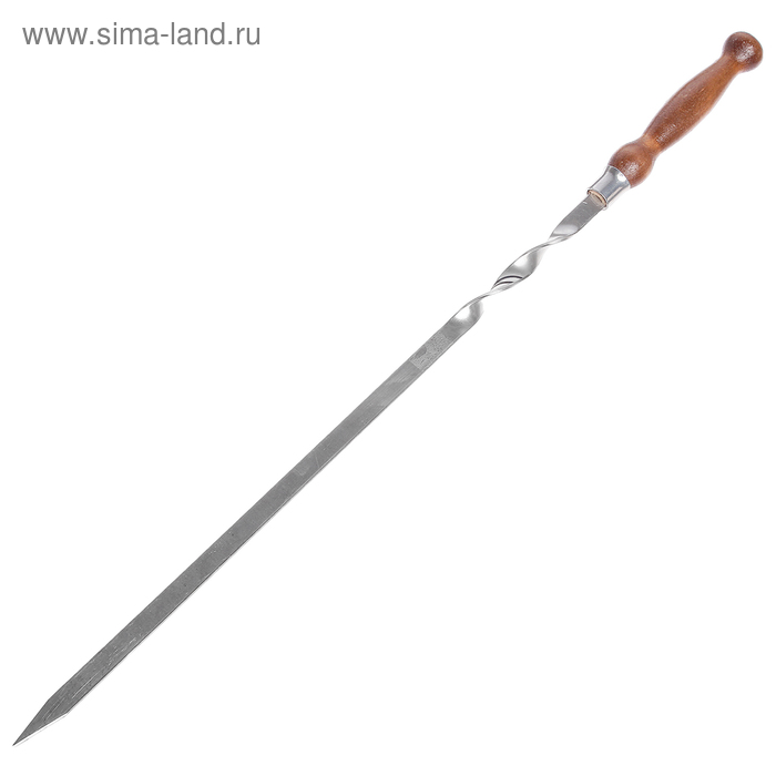 Шампур с деревянной лакированной ручкой, 70х15х3 см рыхлитель truper 3 зуба с деревянной лакированной ручкой 15024