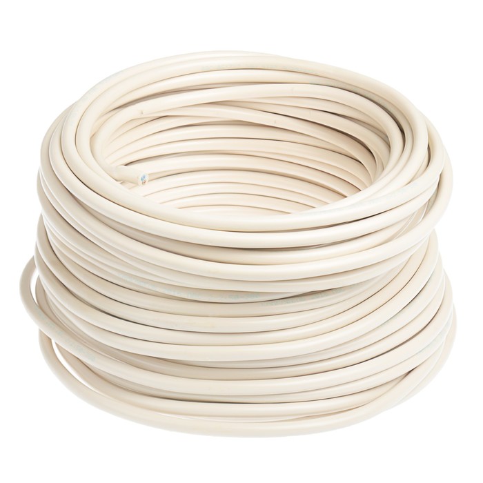 Провод "Камкабель", ПВС, 2 х 2.5 мм2, 50 м, белый