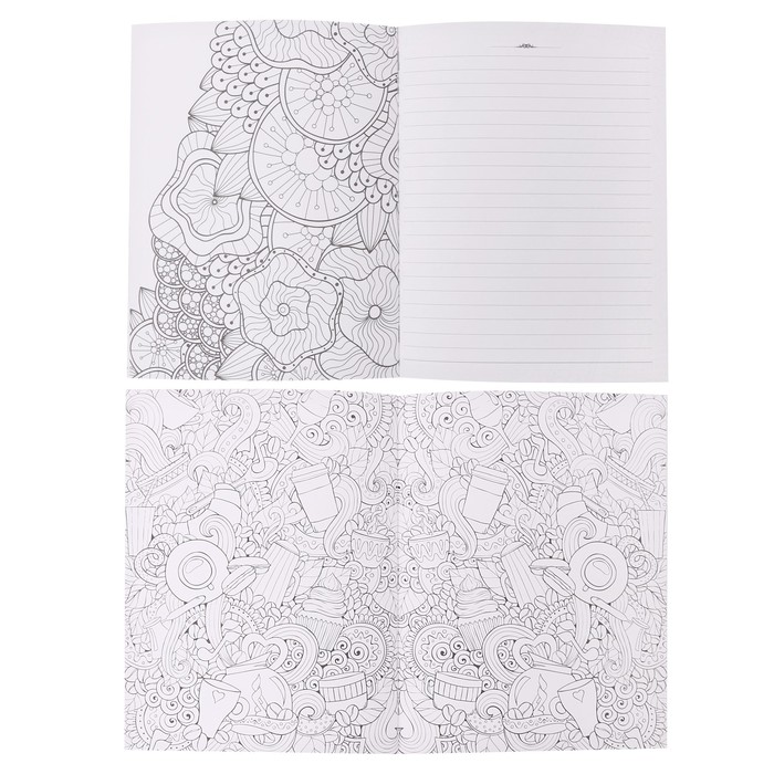 Подарочный набор "С 8 Марта!": смешбук с раскраской и карандаши, 6 шт.