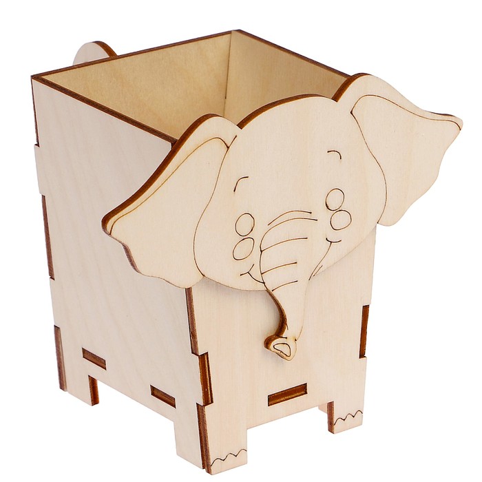 Заготовка для творчества «Карандашница слоник», 12х12,5 см