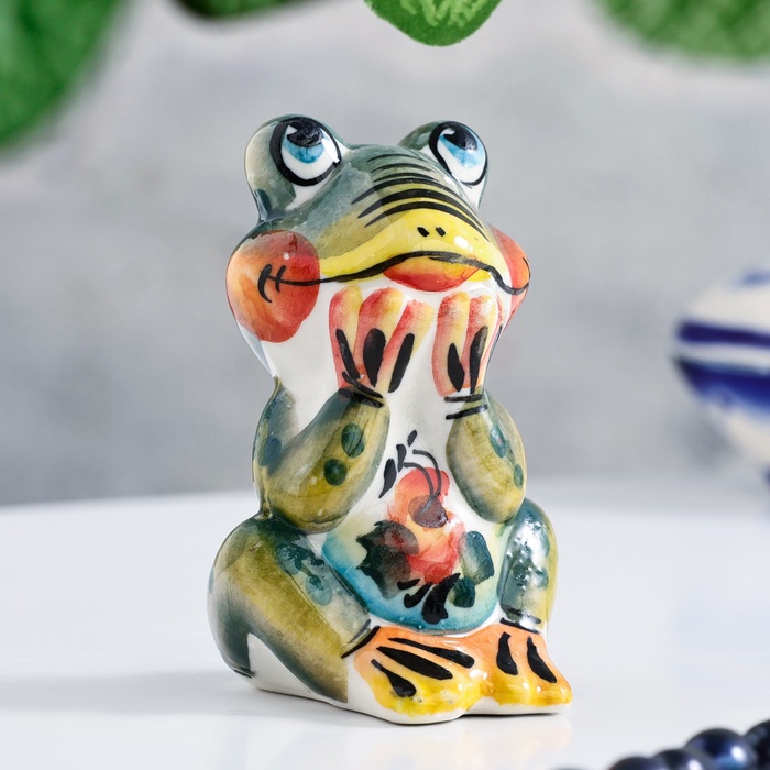 Сувенир «Лягушка мечта», гжель, цвет