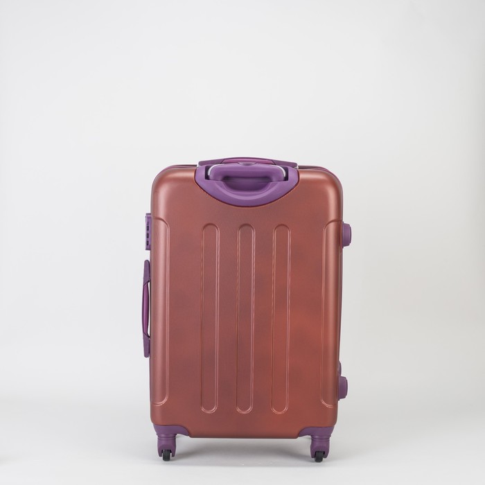 Чемодан средний на молнии 24", 1 отдел, 4 колеса, кодовый замок, цвет бордовый