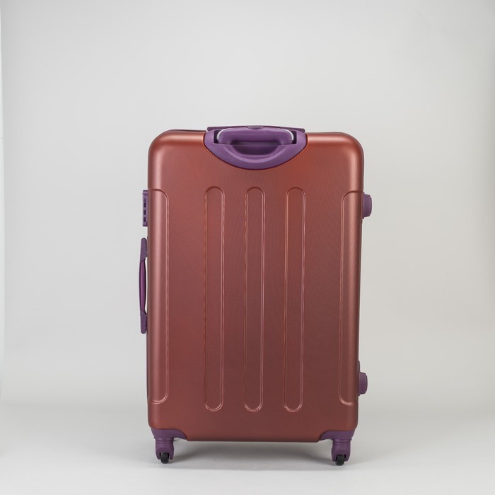 Чемодан большой на молнии 28", 1 отдел, 4 колеса, кодовый замок, цвет бордовый