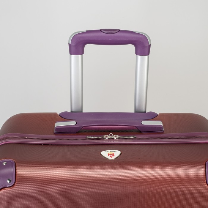 Чемодан большой на молнии 28", 1 отдел, 4 колеса, кодовый замок, цвет бордовый