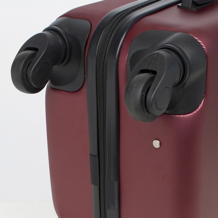 Чемодан малый на молнии 20", 1 отдел, 4 колеса, кодовый замок, цвет красный