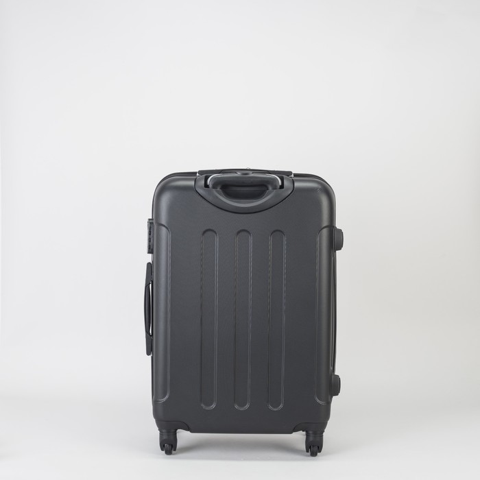 Чемодан средний "Гравитация" 24", отдел на молнии, 4 колеса, кодовый замок, цвет чёрный