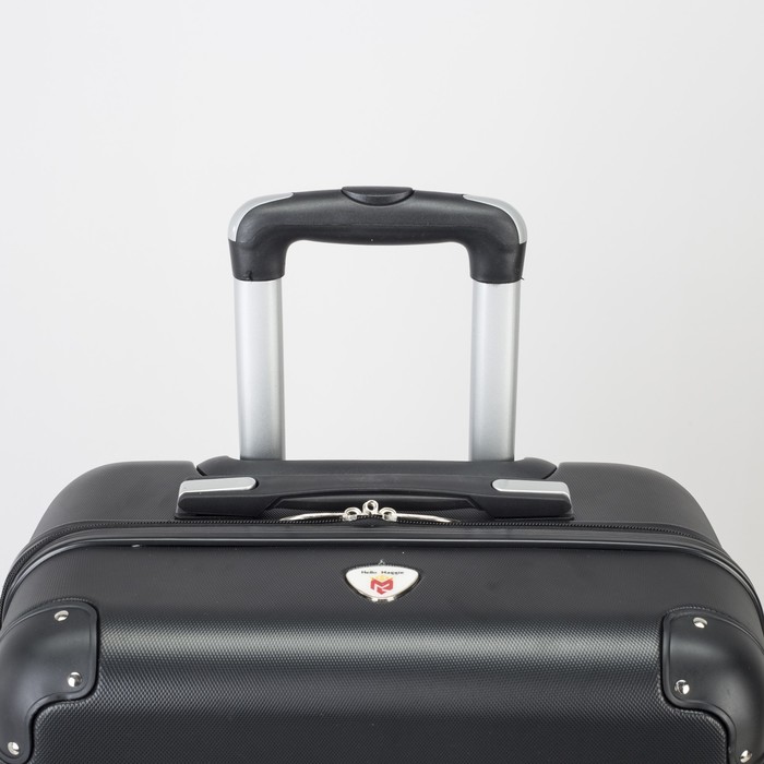 Чемодан средний "Гравитация" 24", отдел на молнии, 4 колеса, кодовый замок, цвет чёрный