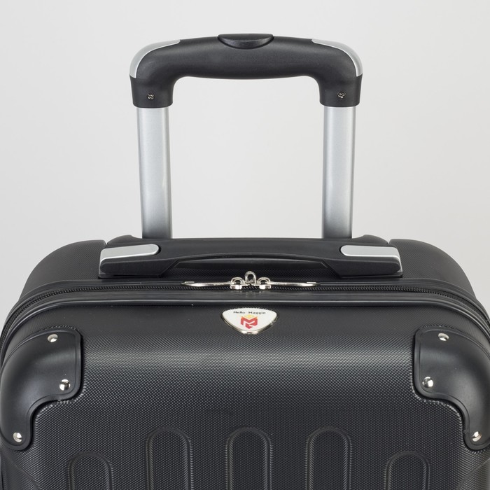 Чемодан малый "Гравитация" 20", отдел на молнии, 4 колеса, кодовый замок, цвет чёрный