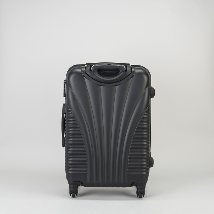 Чемодан средний на молнии 24", 1 отдел, 4 колеса, кодовый замок, цвет чёрный