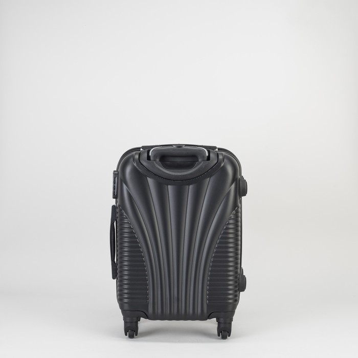 Чемодан малый на молнии 20", 1 отдел, 4 колеса, кодовый замок, цвет чёрный