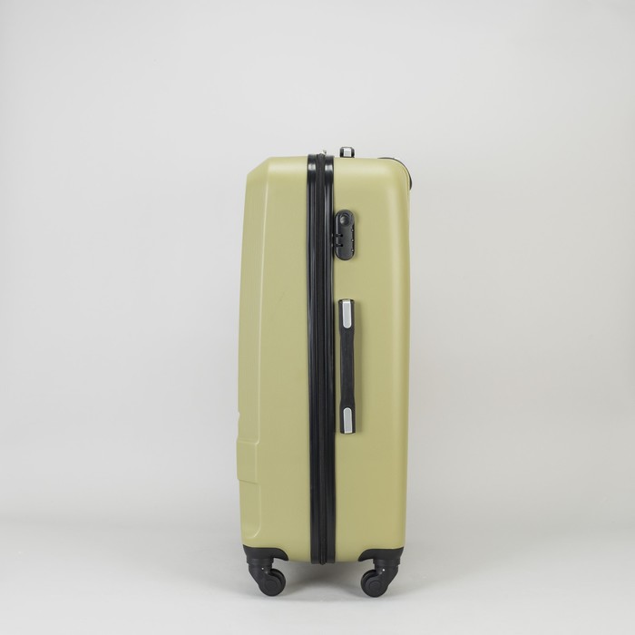 Чемодан большой на молнии 28", 1 отдел, 4 колеса, кодовый замок, цвет оливковый