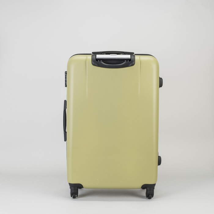 Чемодан большой на молнии 28", 1 отдел, 4 колеса, кодовый замок, цвет оливковый