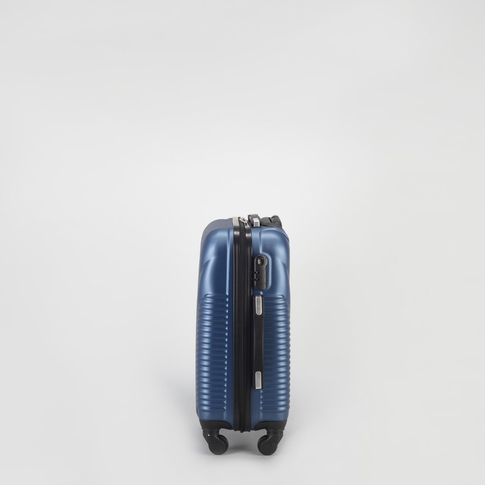 Чемодан малый на молнии 20", 1 отдел, 4 колеса, кодовый замок, цвет синий