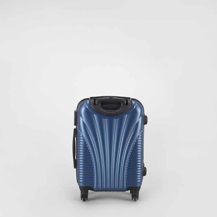 Чемодан малый на молнии 20", 1 отдел, 4 колеса, кодовый замок, цвет синий
