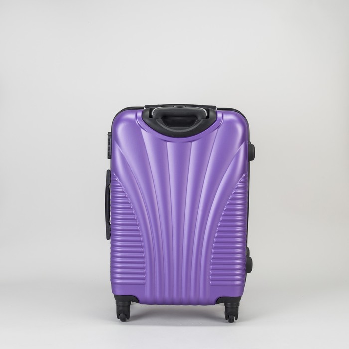 Чемодан средний на молнии 24", 1 отдел, 4 колеса, кодовый замок, цвет фиолетовый