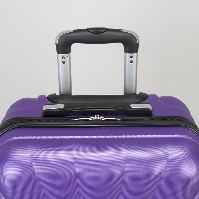 Чемодан средний на молнии 24", 1 отдел, 4 колеса, кодовый замок, цвет фиолетовый
