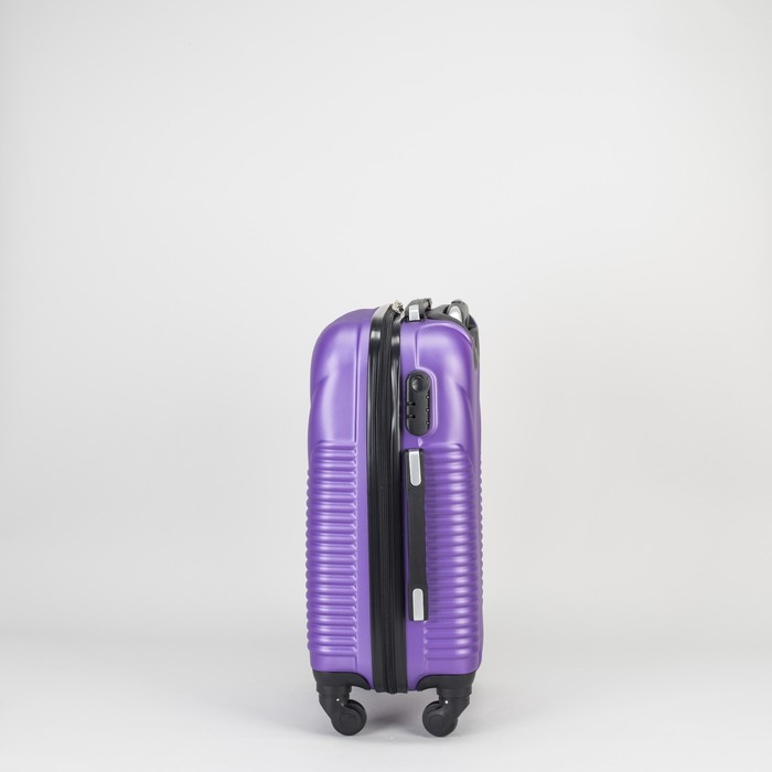 Чемодан малый на молнии 20", 1 отдел, 4 колеса, кодовый замок, цвет фиолетовый
