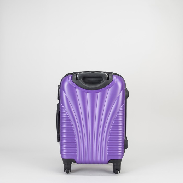 Чемодан малый на молнии 20", 1 отдел, 4 колеса, кодовый замок, цвет фиолетовый