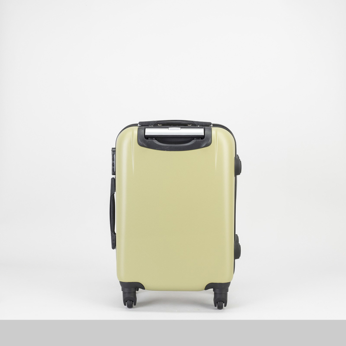 Чемодан малый на молнии 20", 1 отдел, 4 колеса, кодовый замок, цвет оливковый