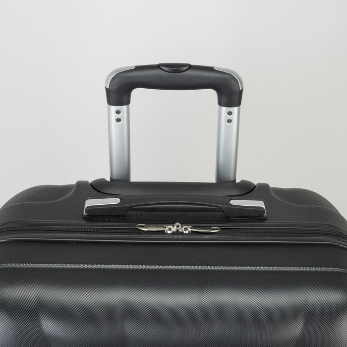 Чемодан большой на молнии 28", 1 отдел, 4 колеса, кодовый замок, цвет чёрный