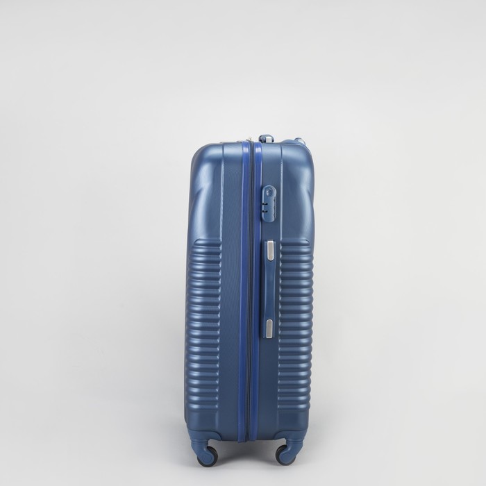 Чемодан большой на молнии 28", 1 отдел, 4 колеса, кодовый замок, цвет синий