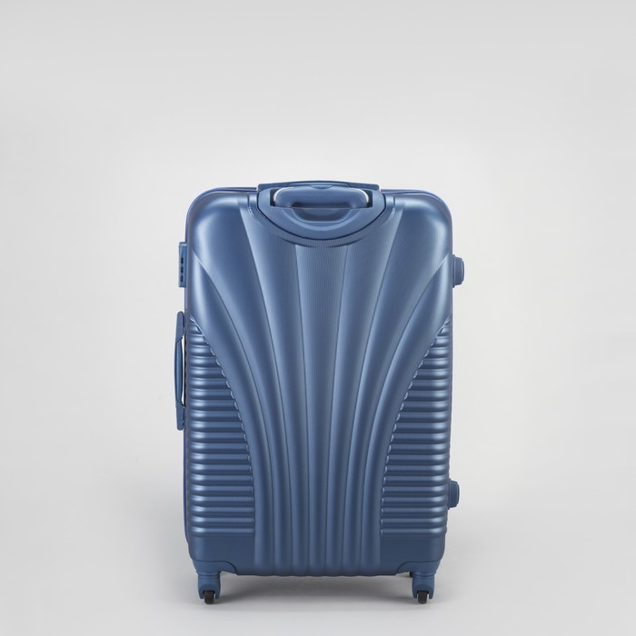 Чемодан большой на молнии 28", 1 отдел, 4 колеса, кодовый замок, цвет синий