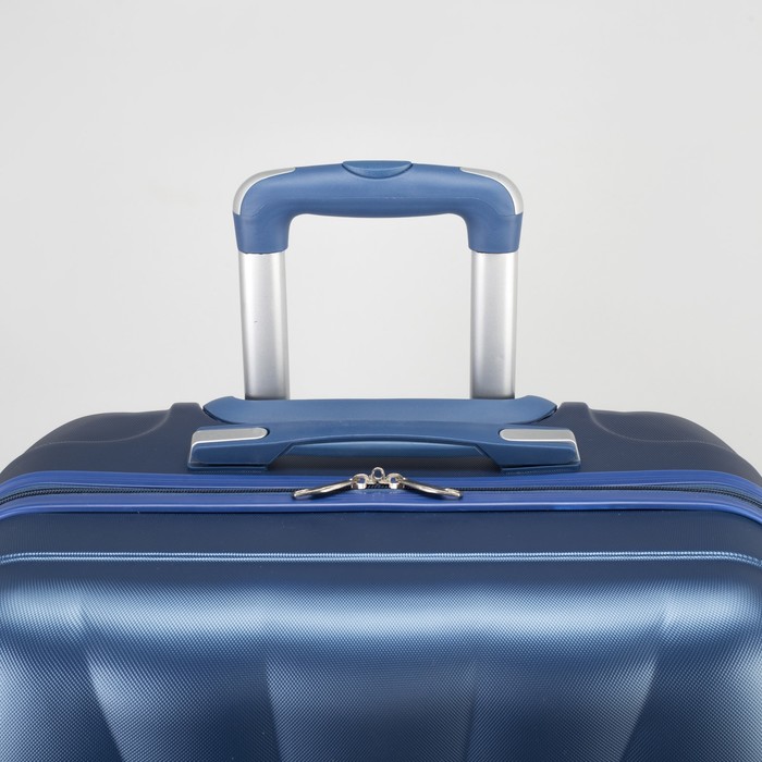 Чемодан большой на молнии 28", 1 отдел, 4 колеса, кодовый замок, цвет синий