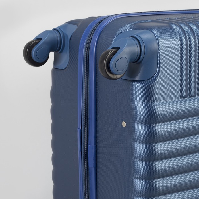 Чемодан большой на молнии 28", 1 отдел, 4 колеса, кодовый замок, цвет синий