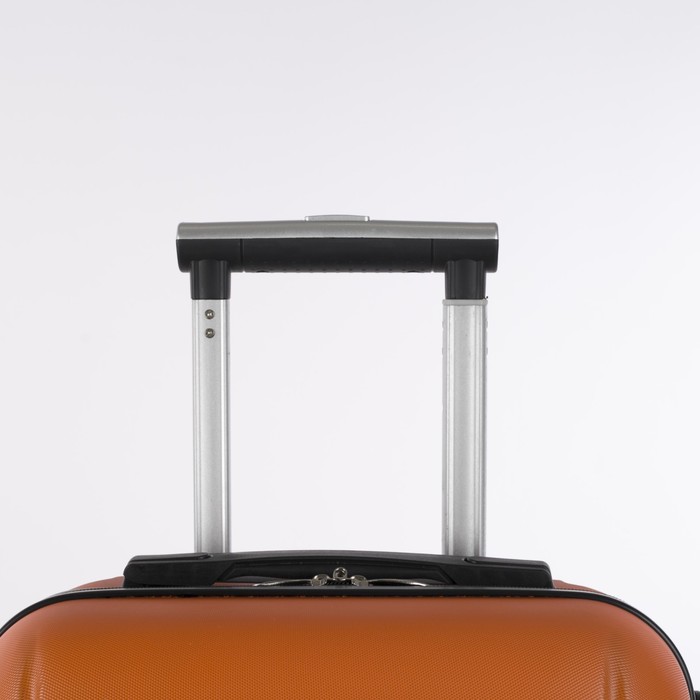 Чемодан малый на молнии 20", 1 отдел, 4 колеса, кодовый замок, цвет оранжевый