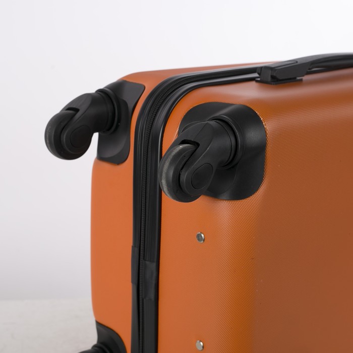 Чемодан малый на молнии 20", 1 отдел, 4 колеса, кодовый замок, цвет оранжевый
