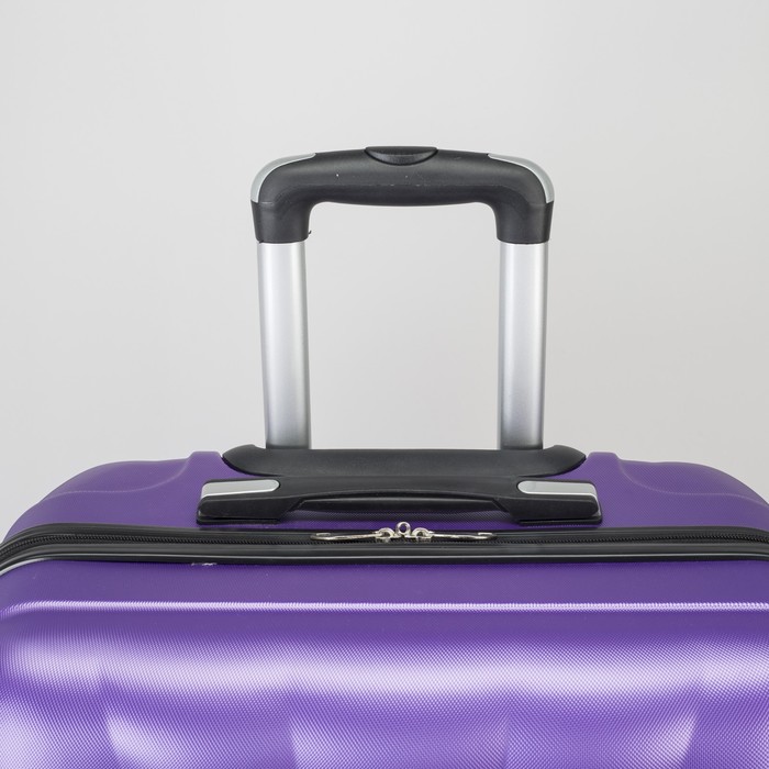 Чемодан большой на молнии 28", 1 отдел, 4 колеса, кодовый замок, цвет фиолетовый