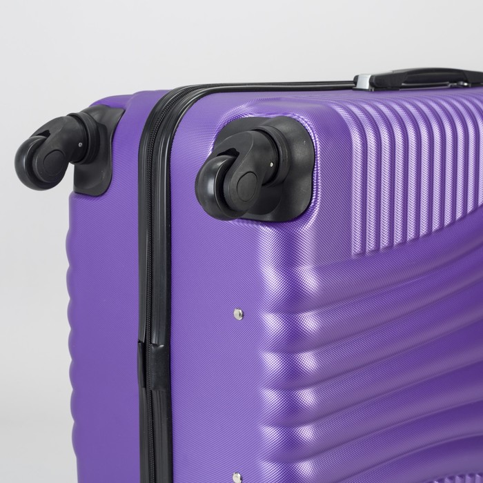 Чемодан большой на молнии 28", 1 отдел, 4 колеса, кодовый замок, цвет фиолетовый