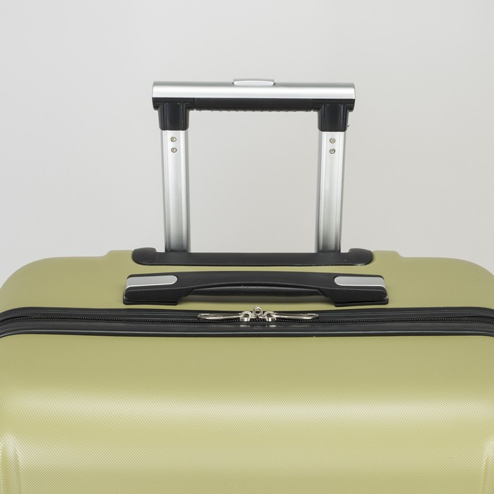 Чемодан большой на молнии 28", 1 отдел, 4 колеса, кодовый замок, цвет оливковый