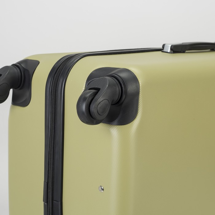 Чемодан большой на молнии 28", 1 отдел, 4 колеса, кодовый замок, цвет оливковый