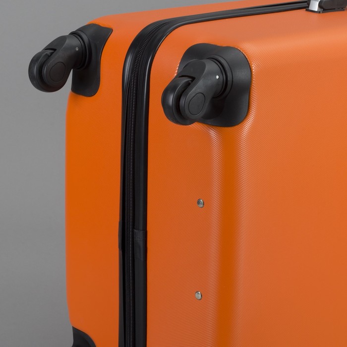 Чемодан большой на молнии 28", 1 отдел, 4 колеса, кодовый замок, цвет оранжевый