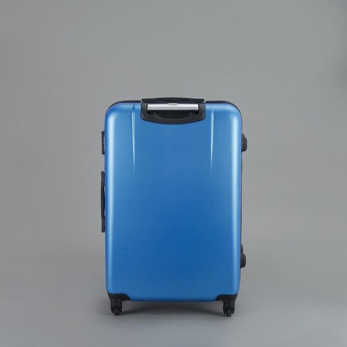 Чемодан большой на молнии 28", 1 отдел, 4 колеса, кодовый замок, цвет голубой