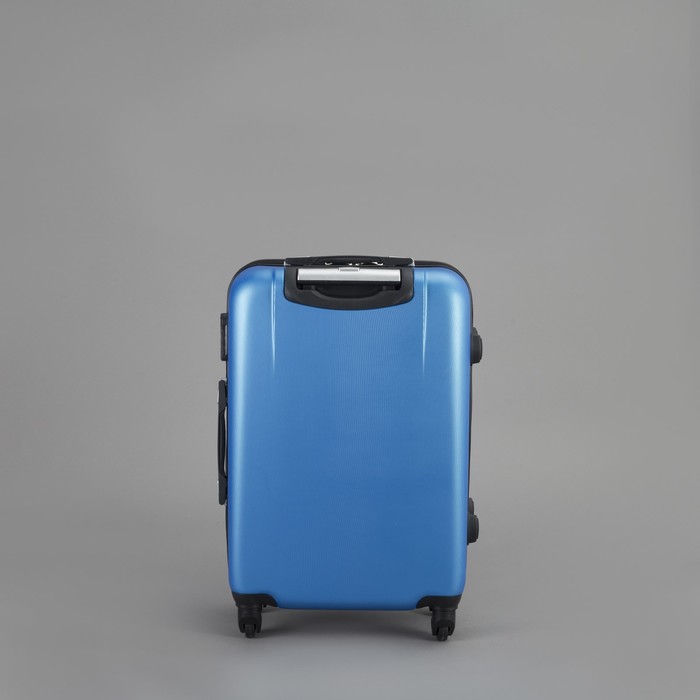 Чемодан средний на молнии 24", 1 отдел, 4 колеса, кодовый замок, цвет голубой